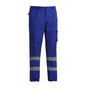 PANTALON SEGURIDAD MULTIBOLSILLOS CON BANDAS REFLECTANTES