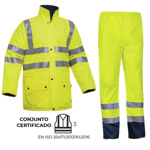 CONJUNTO CLASE 3 PARKA ALTA VISIBILIDAD y PANTALÓN